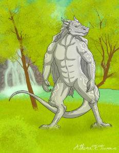 The dragon character Brom from the NewEarth series
